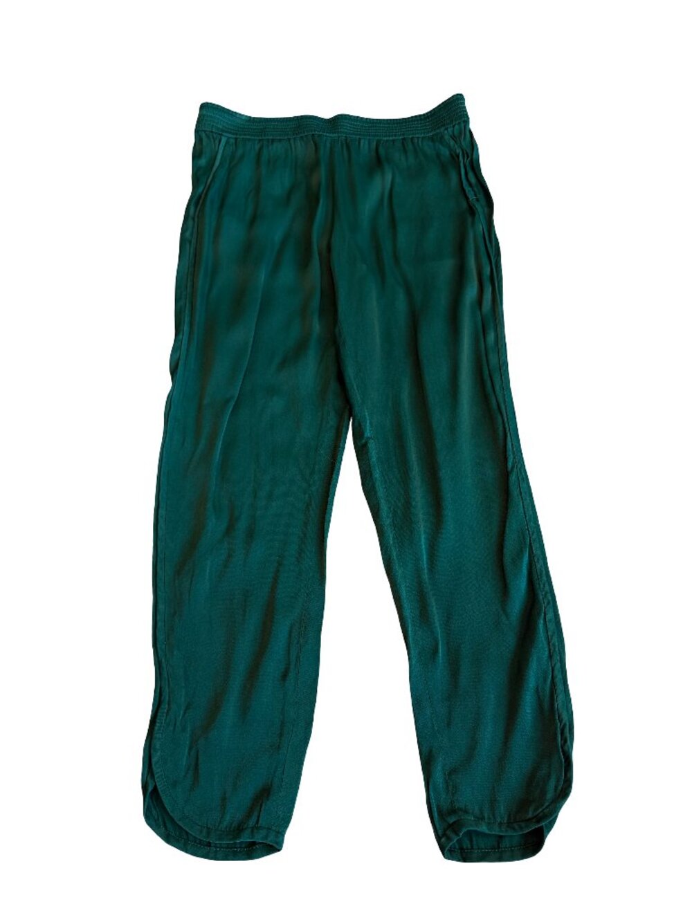 Zara Straight Leg Pants in Deep Teal Green